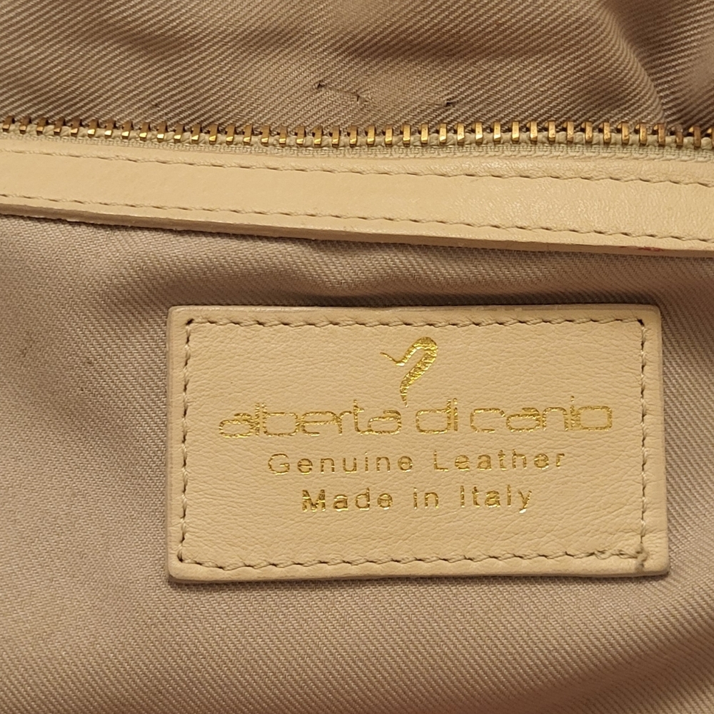 Alberta Di Canio Women's Cream Shoulder Bag - Picture 15 of 16